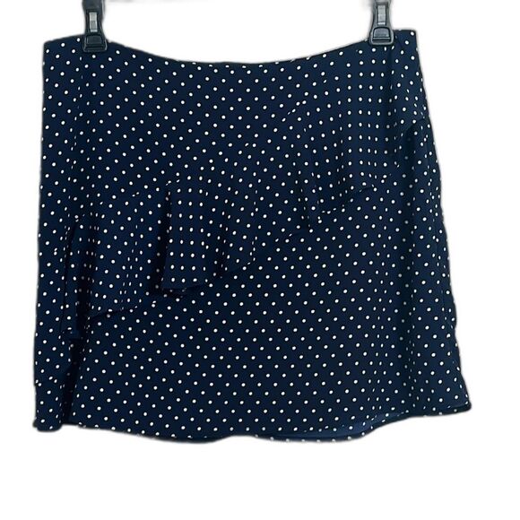 Springfield polka dot mini skirt navy and white us size 12 new without tags 24C - Picture 1 of 5